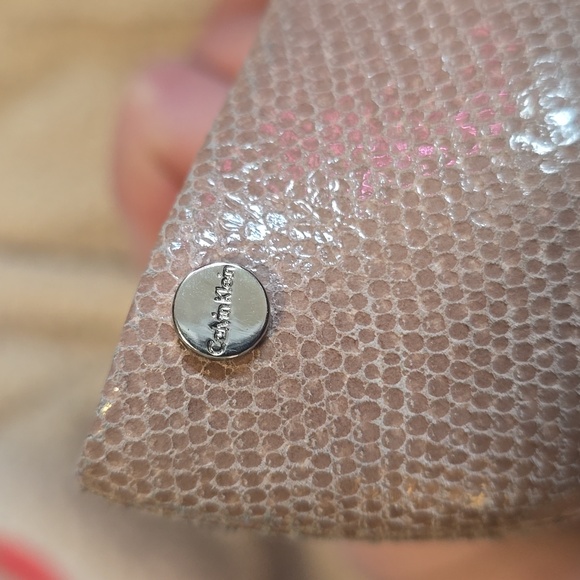 Calvin Klein Taupe Saxton Patent Lizard Wedge Heels size 10 - Picture 9 of 12